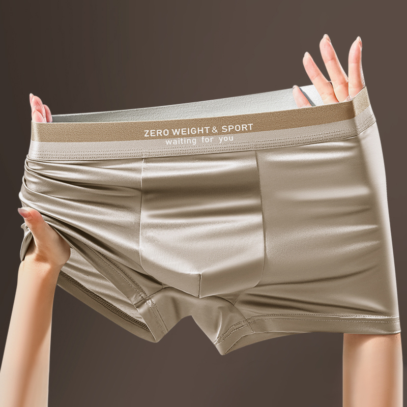 Boxer Shorts Modal - 4pcs/set Men's Boxer Shorts Ice Silk