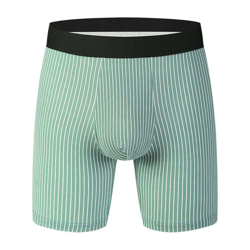 Long Leg Trunk Men - Stripes Men Long Leg Boxers Breathable