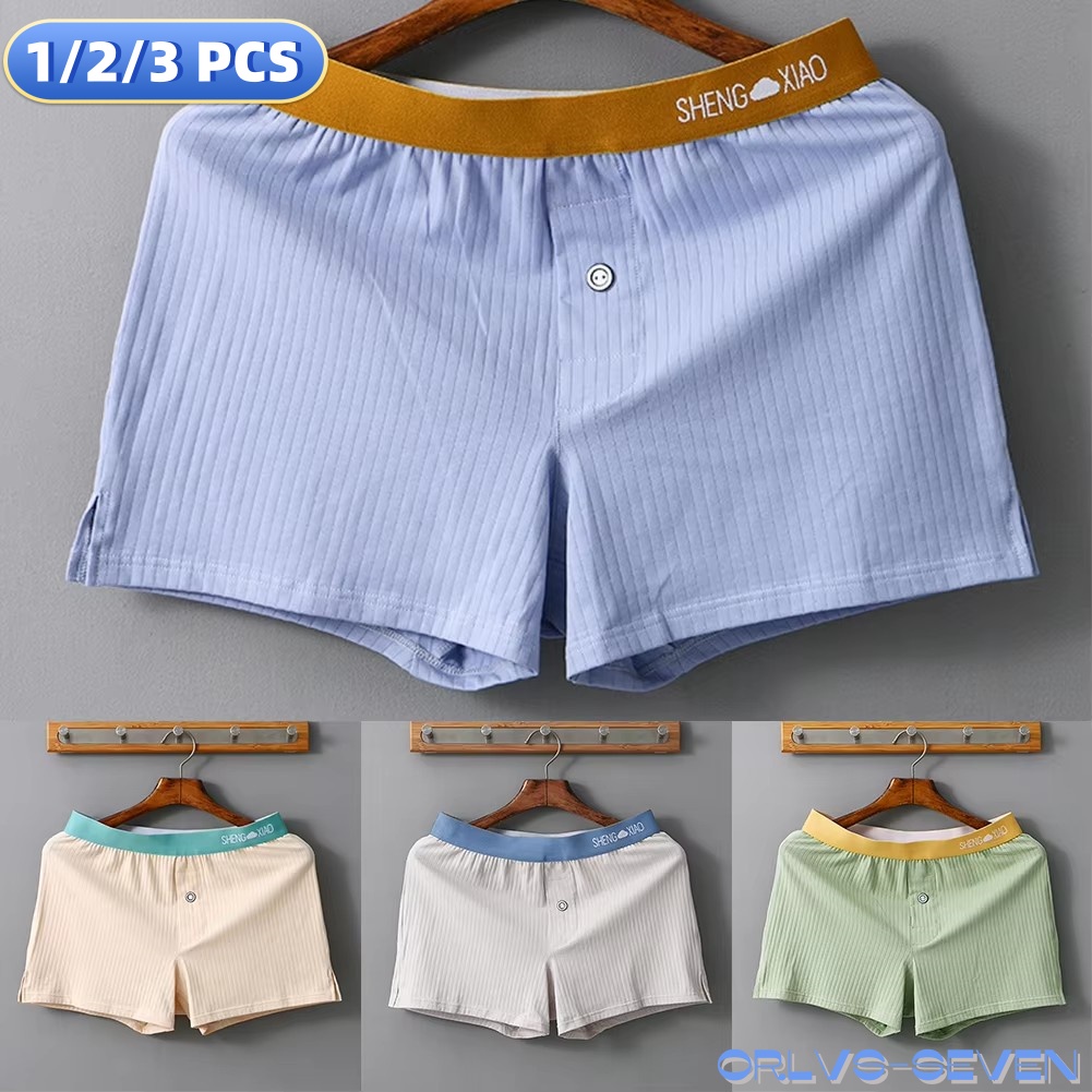 1/2/3 PCS Men's Panties Cotton - Boxer Brief Pack Cotton recension och pris