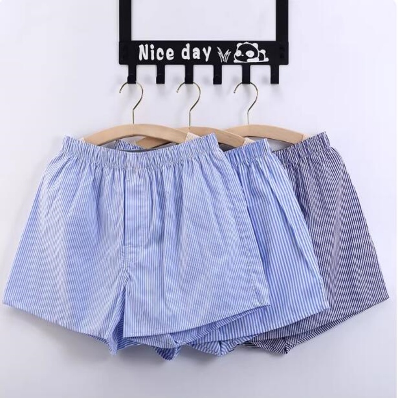 3 pc/lot M-3XL Classic Plaid M - Boxer Brief Pack Cotton recension och pris