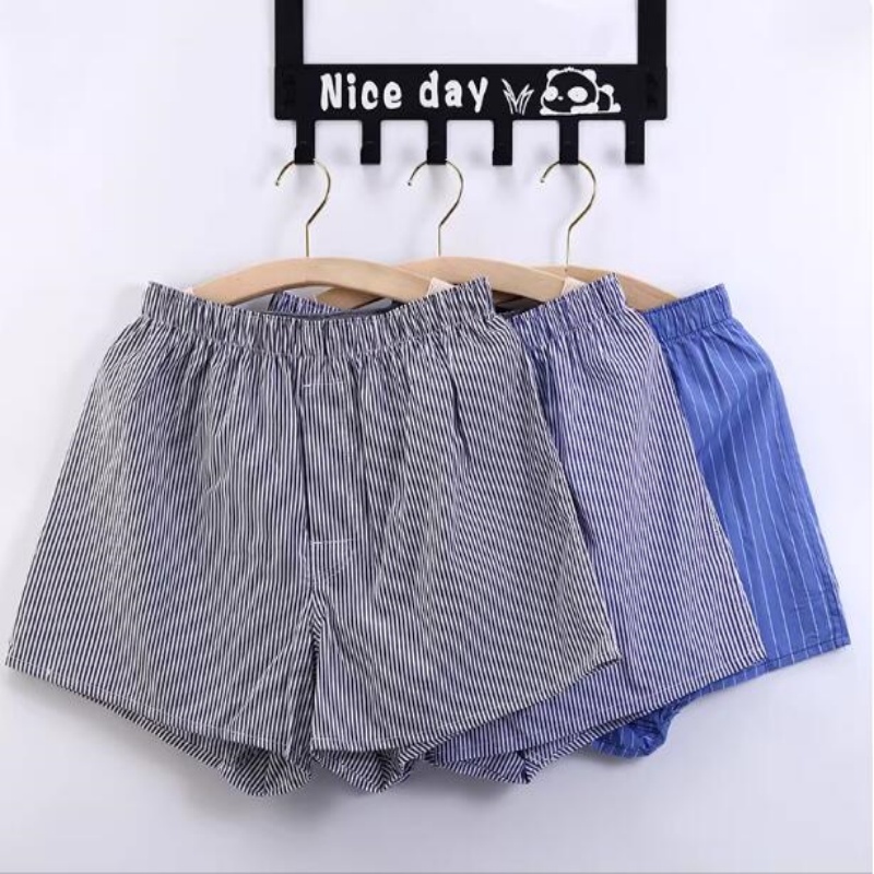 3 pc/lot M-3XL Classic Plaid M - Boxer Brief Pack Cotton recension och pris
