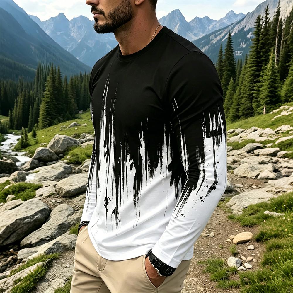Men's Gradient Ink Splash Long - Base Layer Top recension och pris