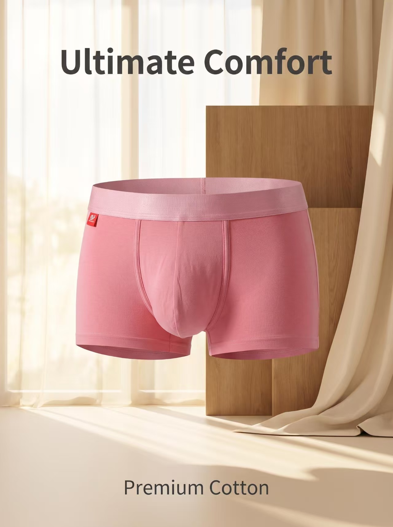 1PCS pink men's panties fashio - Boxer Brief Pack Cotton recension och pris
